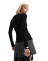 Фото #4 товара Monki long sleeve scoop neck top in black