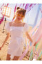 Фото #1 товара Платье женское LC WAIKIKI Mini с квадратным вырезом, короткий рукав