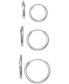 ფოტო #1 პროდუქტის 3-Pc. Set Small Endless Hoop Earrings in Sterling Silver, Created for Macy's
