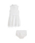 ფოტო #2 პროდუქტის Baby Girls Belted Cotton Oxford Shirtdress