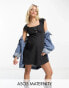 Фото #1 товара ASOS DESIGN Maternity soft denim mini tea dress in washed black