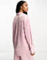 4th & Reckless Tall exclusive satin shirt co-ord in light mauve