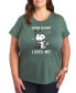 Фото #1 товара Trendy Plus Size Peanuts Snoopy Easter Graphic T-shirt