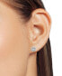 ფოტო #3 პროდუქტის Lab-Created Diamond Halo Stud Earrings (1/2 ct. t.w.) in Sterling Silver or 14K Gold-Plated Sterling Silver