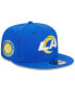 Фото #1 товара Men's and Women's Royal Los Angeles Rams The NFL ASL Collection by Love Sign Side Patch 9FIFTY Snapback Hat