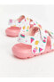 LCW STEPS Baskılı Çift Bantlı Kız Bebek Sandalet