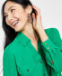 Фото #3 товара Petite Button-Front Blouse, Created for Macy's