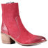 Фото #2 товара Diba True Majestic Zippered Round Toe Booties Womens Red Casual Boots 36816-628