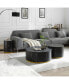 Фото #3 товара Black Marble Pattern Round Coffee Table Set