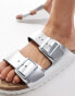 Фото #6 товара Birkenstock Arizona sandals in metallic silver