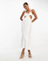 Фото #12 товара ASOS DESIGN washed multi strap cut out midi dress in white