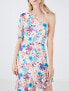 Bcbgmaxazria One Shoulder Floral Print Dress 6