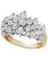 ფოტო #1 პროდუქტის Diamond Crown Ring in 10k Gold (1/2 ct. t.w.)