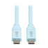 Фото #2 товара Tripp U040AB-006CS5LB Safe-IT USB-C Cable (M/M) - Antibacterial - Ultra Flexible - 240W PD Charging - Light Blue - 6 ft. (1.8 m) - 1.8 m - USB C - USB C - USB 2.0 - 480 Mbit/s - Blue
