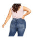 ფოტო #3 პროდუქტის Plus Size Patched Apple Skinny Jean