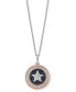 Фото #1 товара Wonder Fine Jewelry sapphire (1/5 ct. t.w.) & Diamond (1/6 ct. t.w.) Captain America Shield 18" Pendant Necklace in Sterling Silver & Rose Gold-Plate