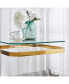 Фото #6 товара Gold Stainless Steel With Acrylic Frame Clear Glass Top End Table