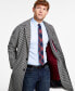 ფოტო #4 პროდუქტის Men's Modern-Fit Stretch Water-Resistant Houndstooth Overcoat