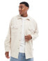 Фото #1 товара Jack & Jones oversized cord overshirt in beige