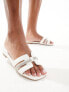 Фото #1 товара ALDO Deandra embellished flat sandals in white