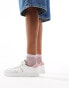 Tommy Jeans court trainers in white and pink