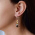 Фото #2 товара Bronze bead earrings with crystals 31150.3