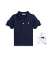 ფოტო #2 პროდუქტის Baby Boys or Girls Cotton Mesh Polo Shirt and Bear Gift Box Set