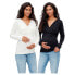 ფოტო #2 პროდუქტის MAMALICIOUS Emma Maternity Long Sleeve V Neck T-Shirt 2 units