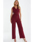 Women's Palazzo Jumpsuit With Embellished Buckle
