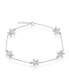 Фото #1 товара Sterling Silver Opal Turtle Anklet - White Opal