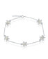 ფოტო #1 პროდუქტის Sterling Silver Opal Turtle Anklet - White Opal