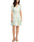 Фото #1 товара Petite V-Neck Short-Sleeve Chiffon A-Line Dress