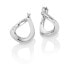 Original silver earrings with diamonds Huggies DE792