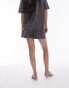 Фото #4 товара Topshop co-ord tonic boxer shorts in charcoal