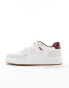 Levi's Glide leather trainer with logo in cream suede mix