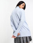 ONLY high neck ribbed longline jumper in baby blue