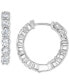 ფოტო #5 პროდუქტის Diamond In & Out Small Hoop Earrings (5 ct. t.w.) in 14k White Gold