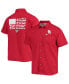 ფოტო #1 პროდუქტის Men's PFG Crimson Oklahoma Sooners Slack Tide Camp Button-Up Shirt