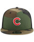 Men's Camo Chicago Cubs Woodland Camo Trucker 9FIFTY Snapback Hat