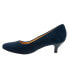Фото #4 товара Trotters Kiera T1805-405 Womens Blue Leather Slip On Pumps Heels Shoes