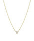 Pear 14K Gold Diamond Bezel Necklace