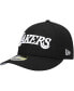 Фото #1 товара Men's Black Los Angeles Lakers Team Logo Low Profile 59FIFTY Fitted Hat