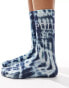 Фото #4 товара Polo Ralph Lauren tie dye sport sock with logo in navy white