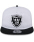 Фото #3 товара Men's White/Black Las Vegas Raiders 2024 NFL Training Camp Golfer Snapback Hat