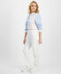 Фото #4 товара Petite High-Rise Natural Straight-Leg Jeans, Petite & Petite Short, Created for Macy's