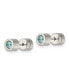 ფოტო #1 პროდუქტის Stainless Steel Polished Blue CZ December Earrings