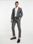 Jack & Jones Premium super slim fit tweed suit jacket in dark grey