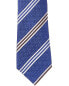 Фото #2 товара Canali Blue Stripe Silk Tie Men's Blue Os