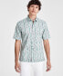 Фото #1 товара Рубашка мужская Alfani Nightfall с геометрическим принтом, Regular-Fit, на пуговицах, созданная для Macy's.