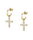 Фото #1 товара Gold-plated steel ring earrings with 2in1 pendants Passioni SAUN08